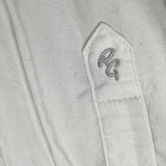 Robert Graham White Button Up LS Shirt Contrasting Collar Cuffs Classic - Picture 8 of 16